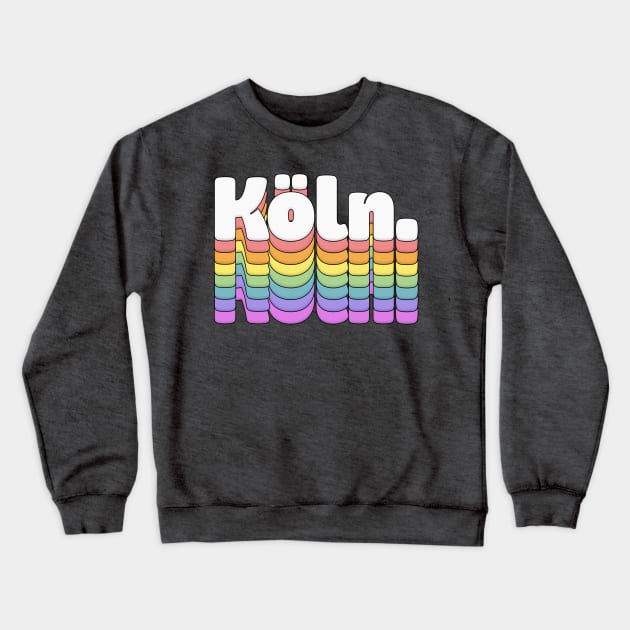 Köln \\\//// Retro Typography Design Crewneck Sweatshirt by DankFutura